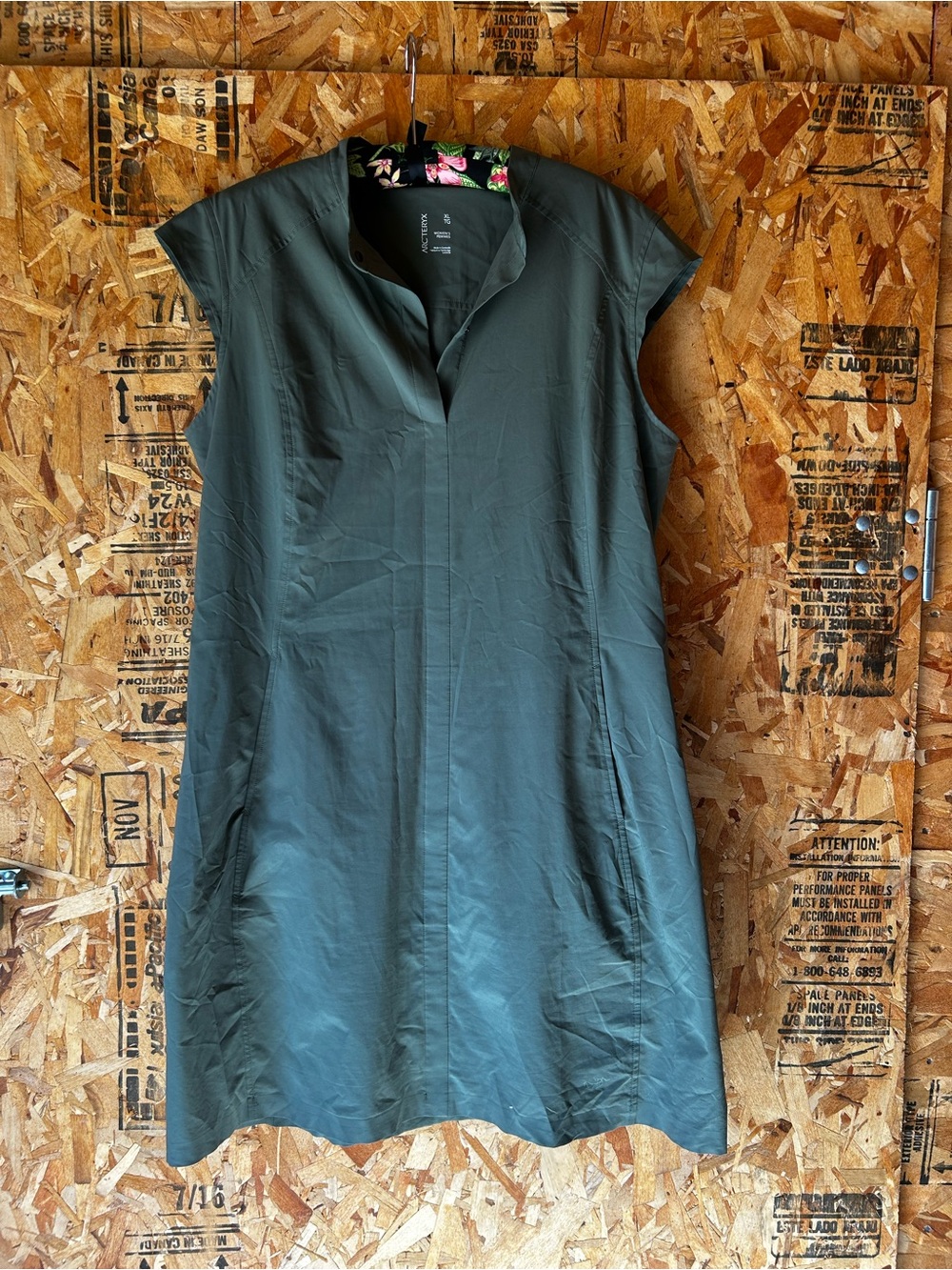 Arc'teryx Olive Green Cap-Sleeve Dress
